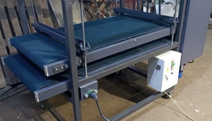 Пресс-конвейер по склеиванию вспененного полиэтилена в листах для компании «Гемма Графикс»