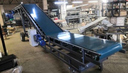 Передвижной телескопический Z-образный ленточный транспортер для компании Вента-Ойл