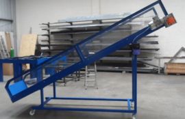 Объект: Ленточный наклонный мобильный конвейер для белья