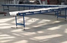 Поворотный конвейер с модульной лентой для металлической посуды - фото 2