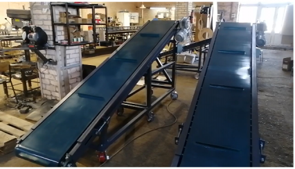 Мобильные наклонные ленточные транспортеры для подъема мешков