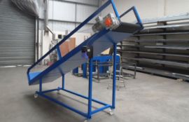 Объект: Ленточный наклонный мобильный конвейер для белья