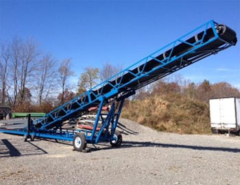 Передвижной ленточный конвейер для пеллетов